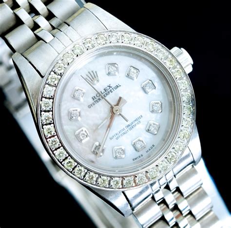 rolex 1990s women's oyster perpetual diamond watch|ladies rolex oyster perpetual price.